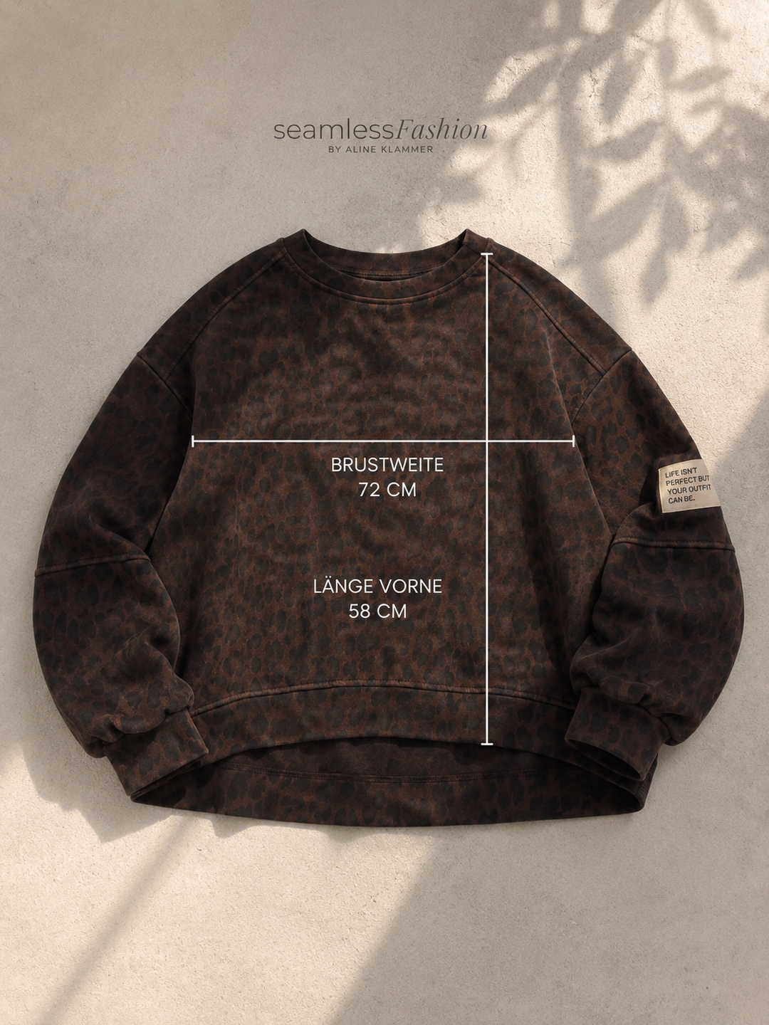 LEO SWEATSHIRT Life isn‘t perfect- Braun