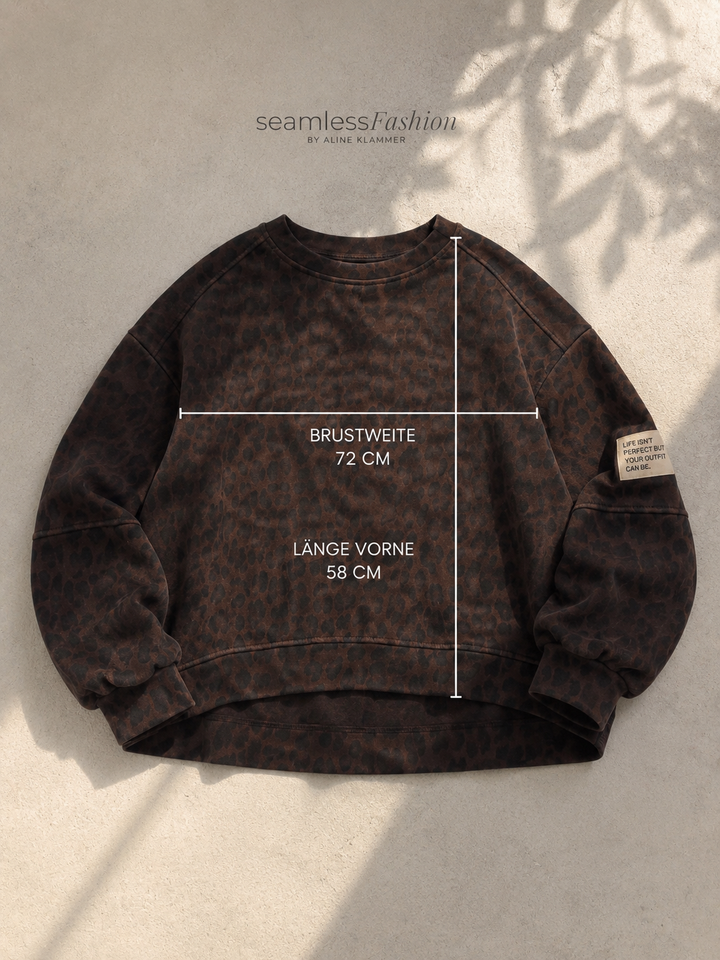 LEO SWEATSHIRT Life isn‘t perfect- Braun
