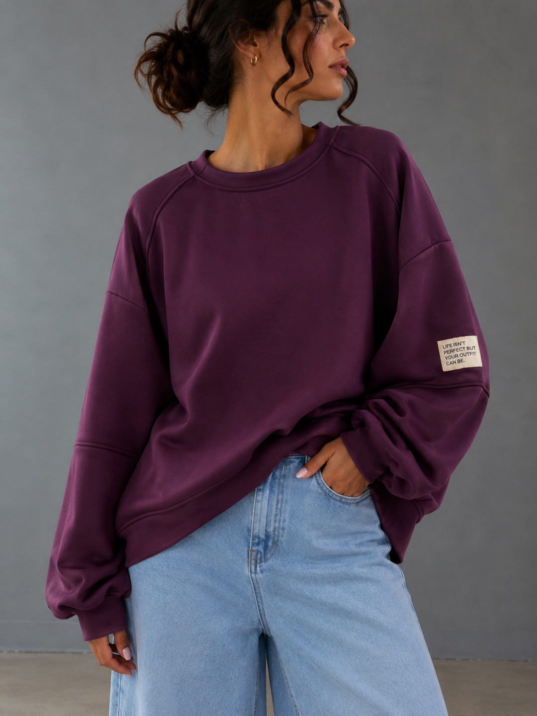 UNI SWEATSHIRT LIFE ISN‘T PERFECT - versch. Farben