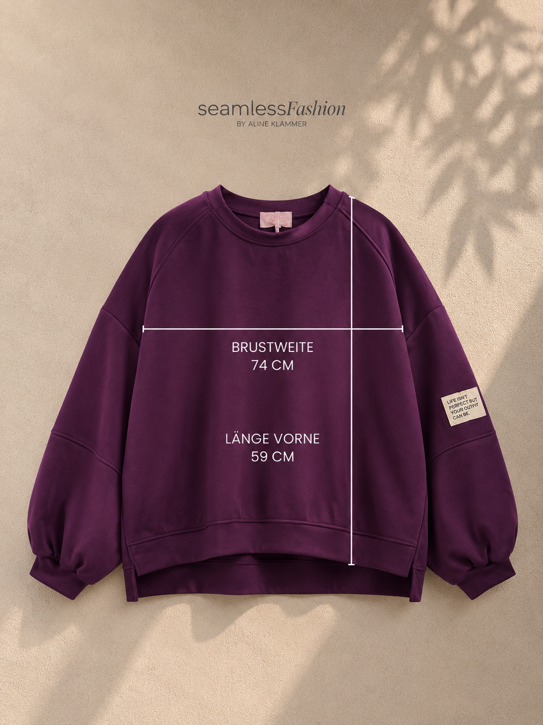 UNI SWEATSHIRT LIFE ISN‘T PERFECT - versch. Farben