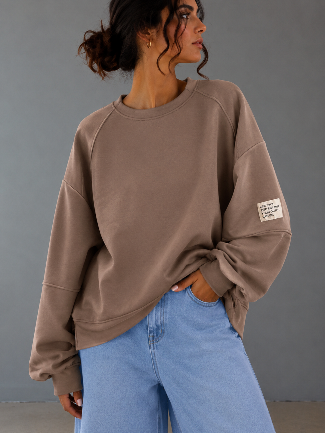 UNI SWEATSHIRT LIFE ISN‘T PERFECT - versch. Farben