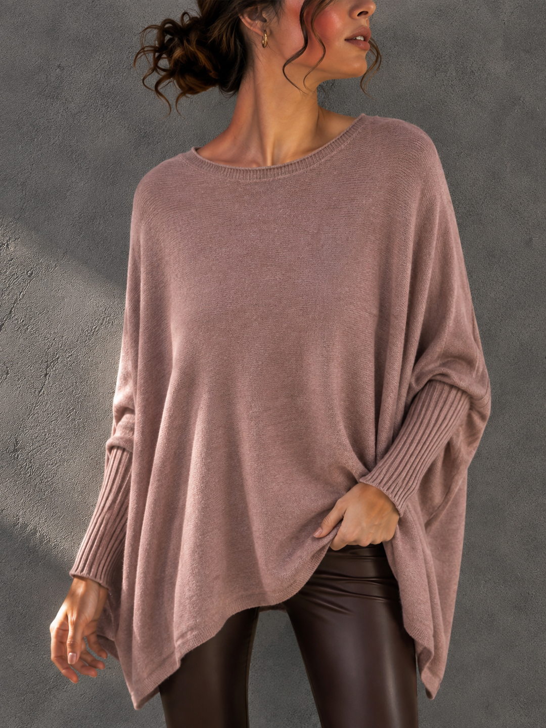 OVERSIZE BASIC STRICKPULLOVER MELL - versch. Farben