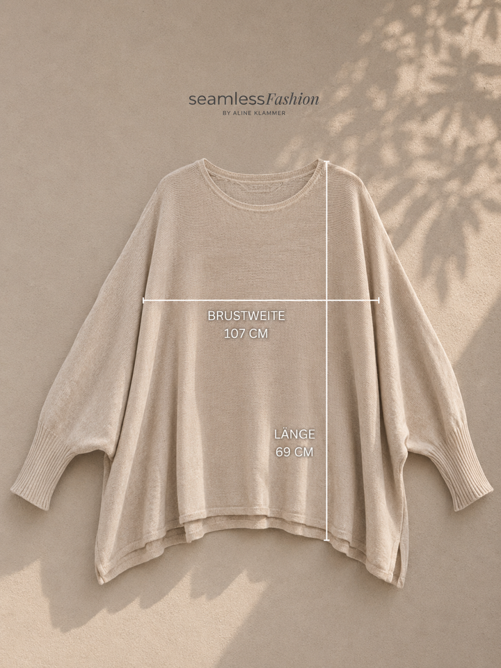OVERSIZE BASIC STRICKPULLOVER MELL - versch. Farben