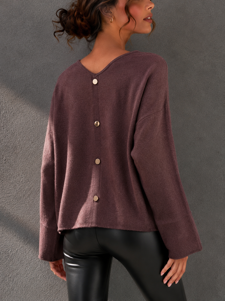 PULLOVER SARA mit Knöpfen - versch. Farben