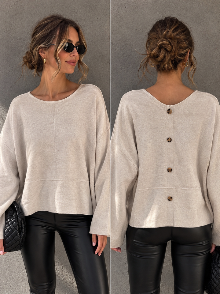 PULLOVER SARA mit Knöpfen - versch. Farben