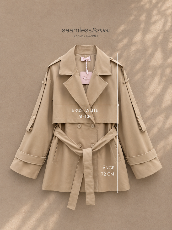 KURZER TRENCHCOAT - versch. Farben