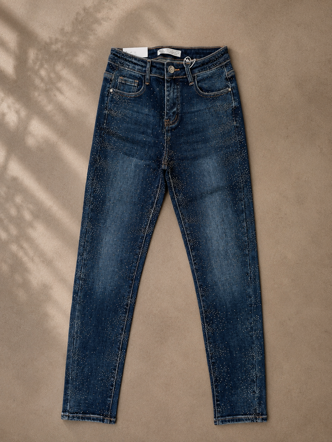 GLITZER SKINNY JEANS - Super Stretch - dunkelblau