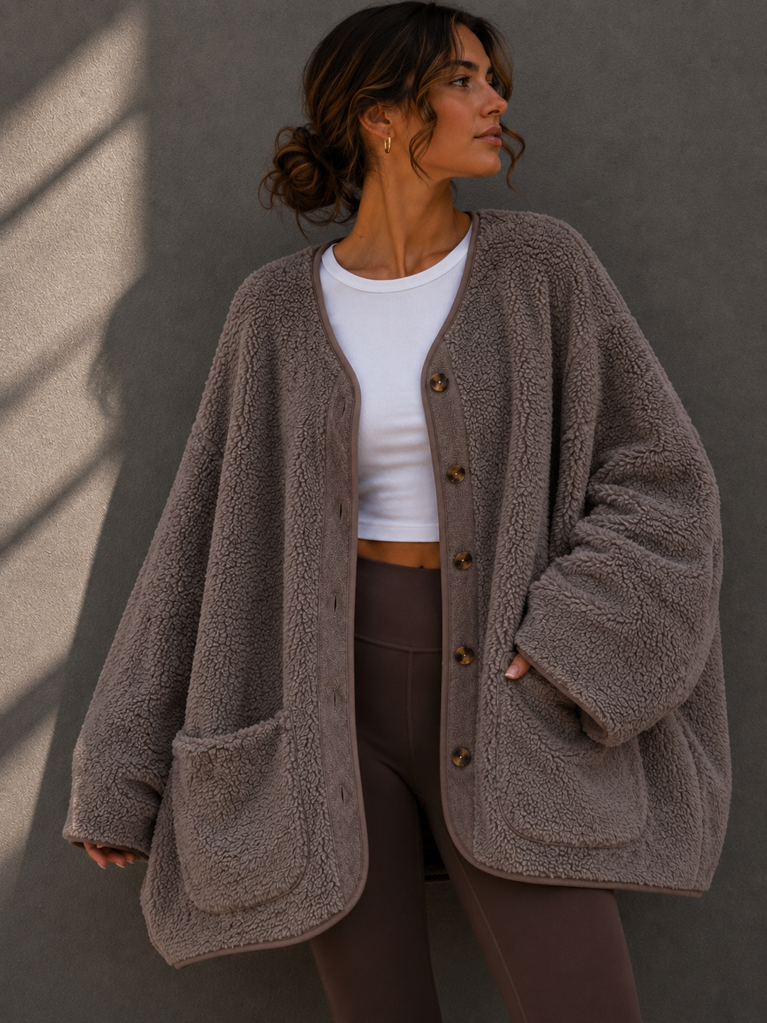ULTRA OVERSIZE TEDDY JACKE - versch. Farben