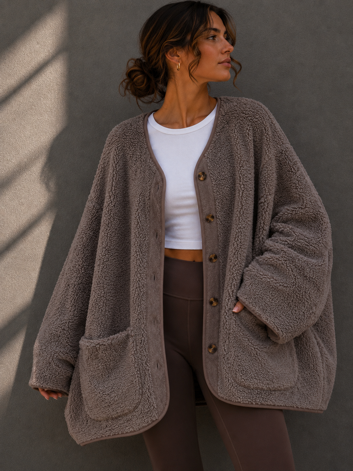 ULTRA OVERSIZE TEDDY JACKE - versch. Farben