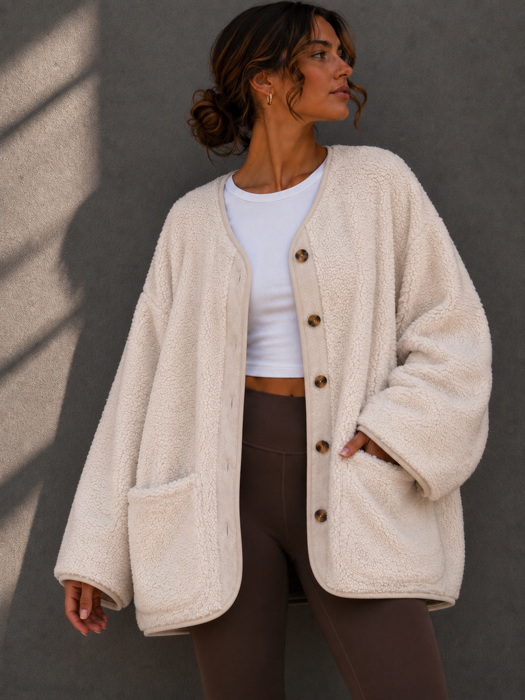 ULTRA OVERSIZE TEDDY JACKE - versch. Farben