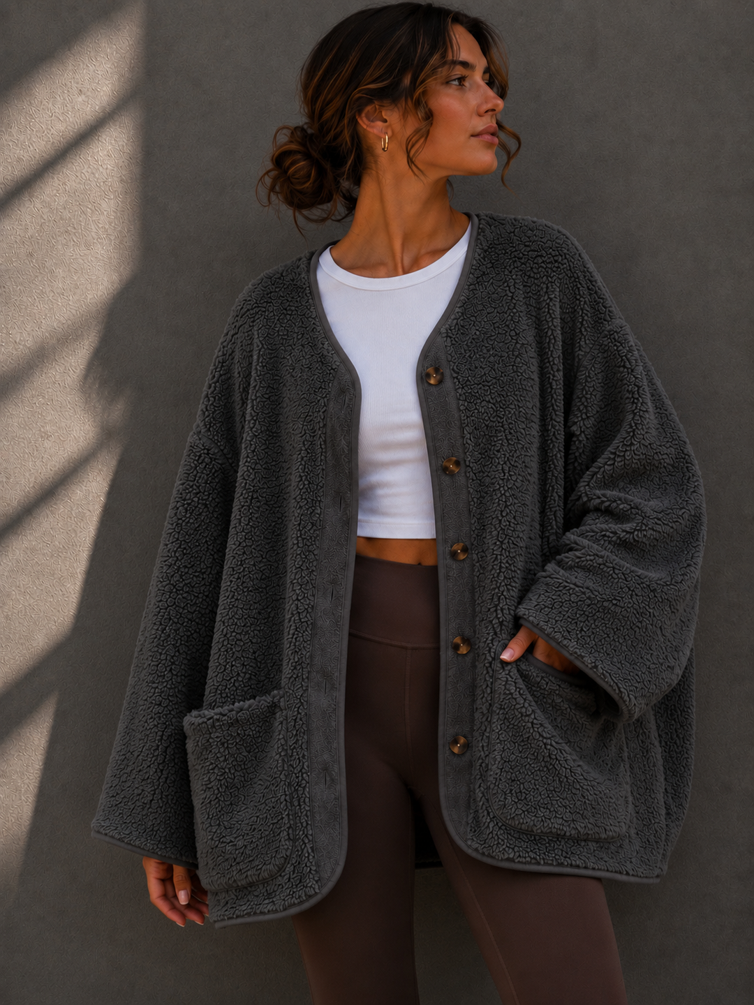 ULTRA OVERSIZE TEDDY JACKE - versch. Farben