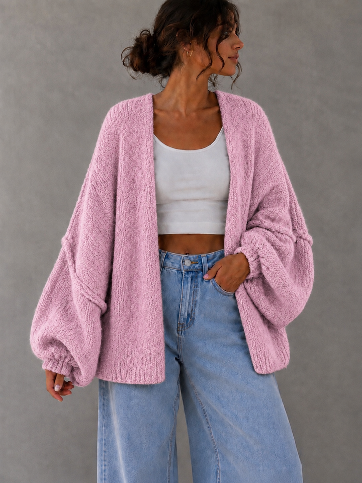 OVERSIZE STRICKJACKE MELLO- versch. Farben