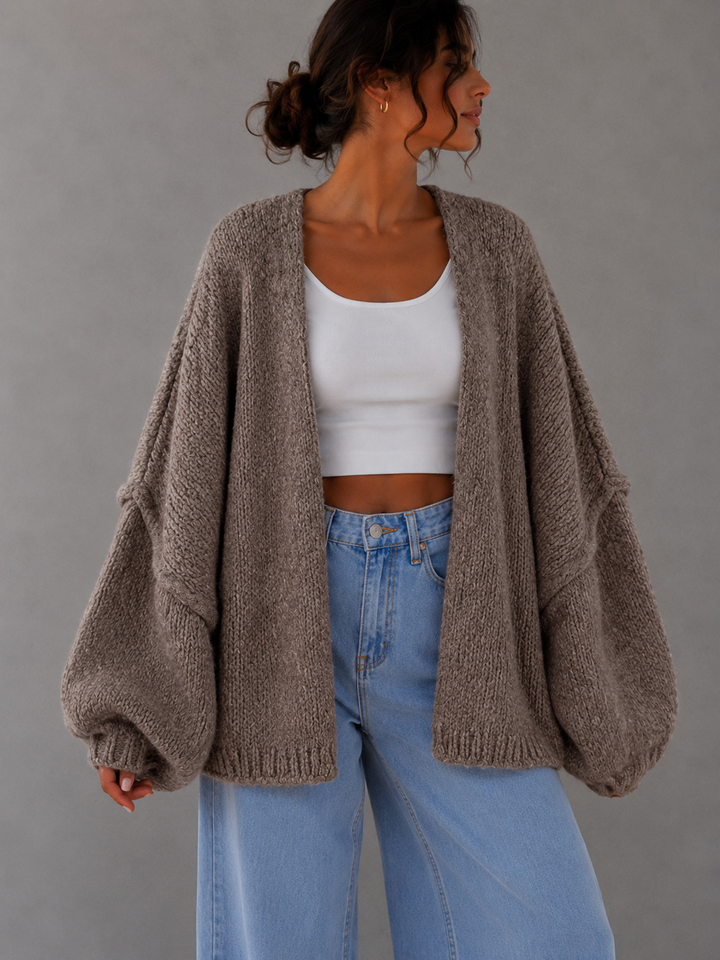 OVERSIZE STRICKJACKE MELLO- versch. Farben