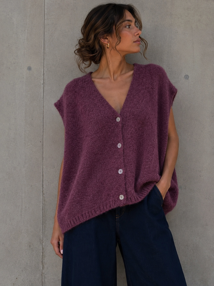 OVERSIZE KURZARM BASIC STRICKJACKE - versch. Farben