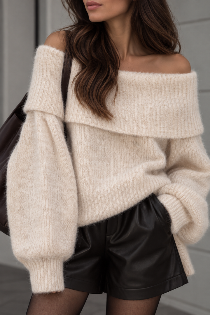 OFF SHOULDER STRICKPULLOVER ME - Versch. Farben