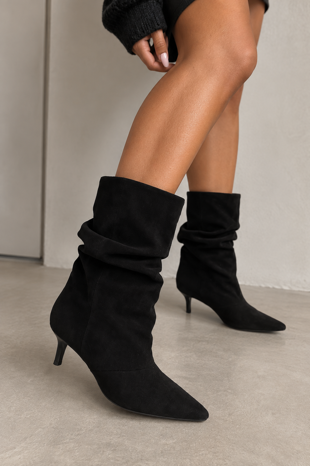 WILDLEDEROPTIK STIEFELETTE - schwarz