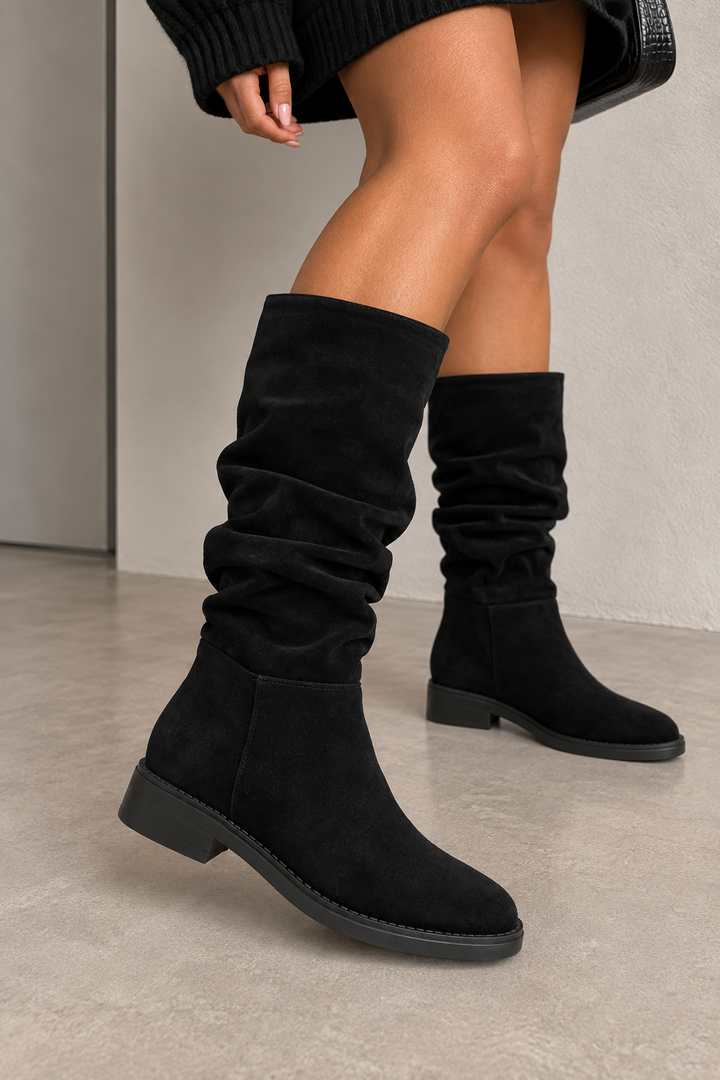 BASIC WILDLEDEROPTIK STIEFEL - versch. Farben