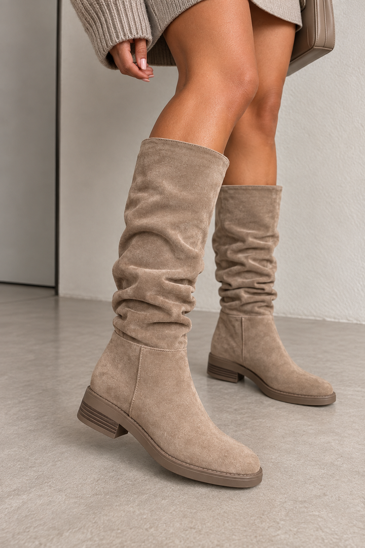 BASIC WILDLEDEROPTIK STIEFEL - versch. Farben