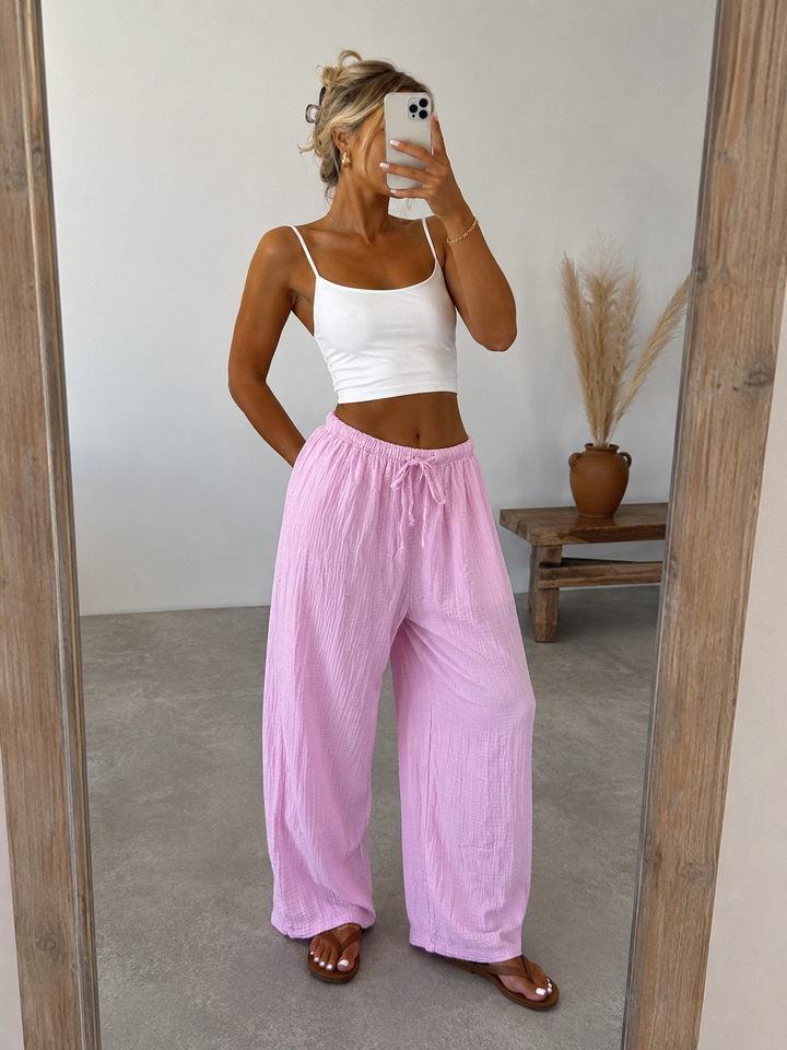 LANGE MUSSELIN HOSE - versch. Farben