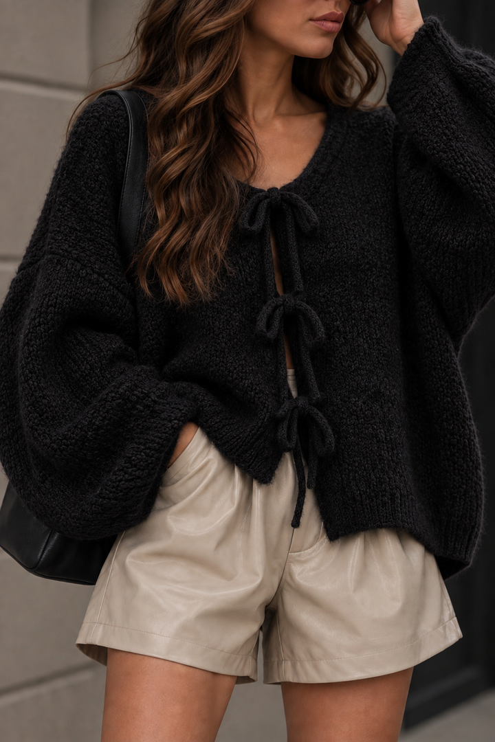 SCHLEIFEN STRICKJACKE JULIA - versch. Farben