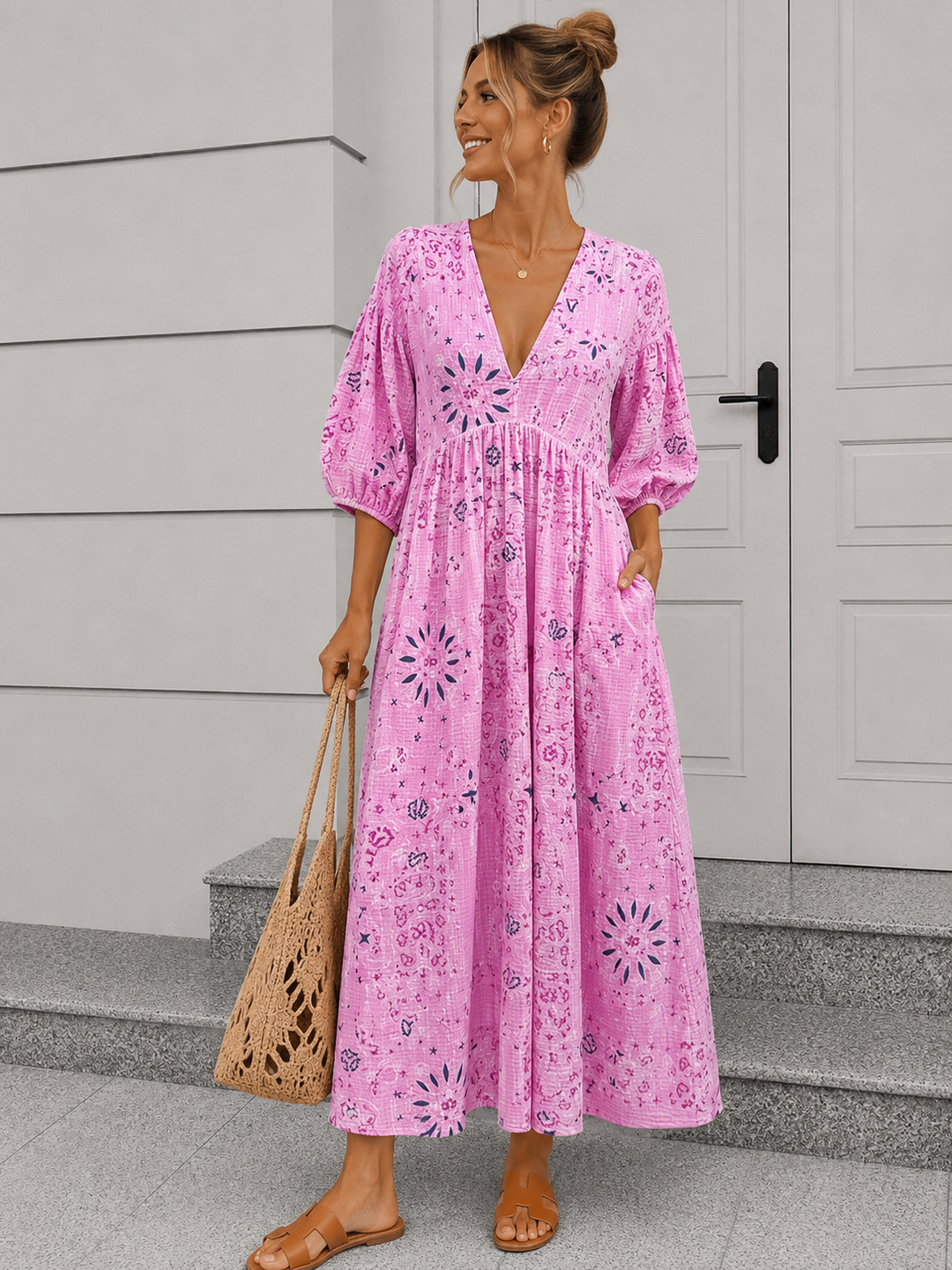 PAISLEY MUSSELIN SOMMERKLEID - Versch. Farben