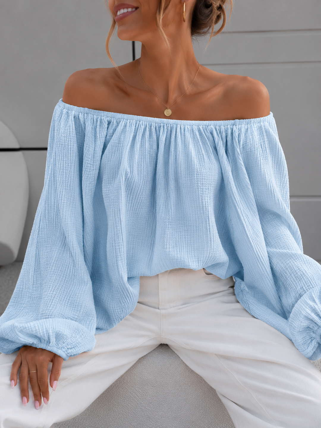 LOCKERE OFF SHOULDER BLUSE KATY - versch. Farben
