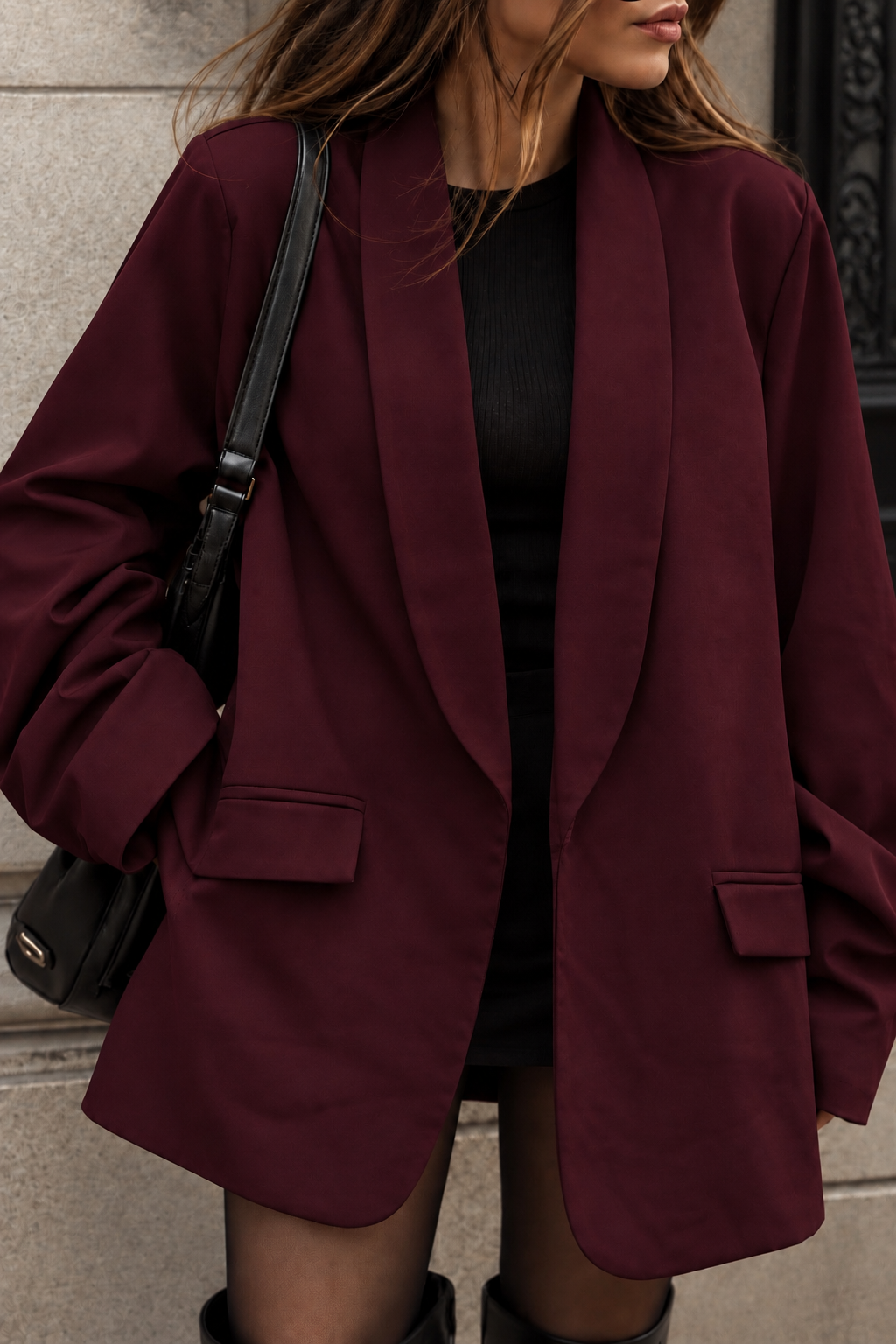 BASIC BLAZER mit Raffung - versch. Farben