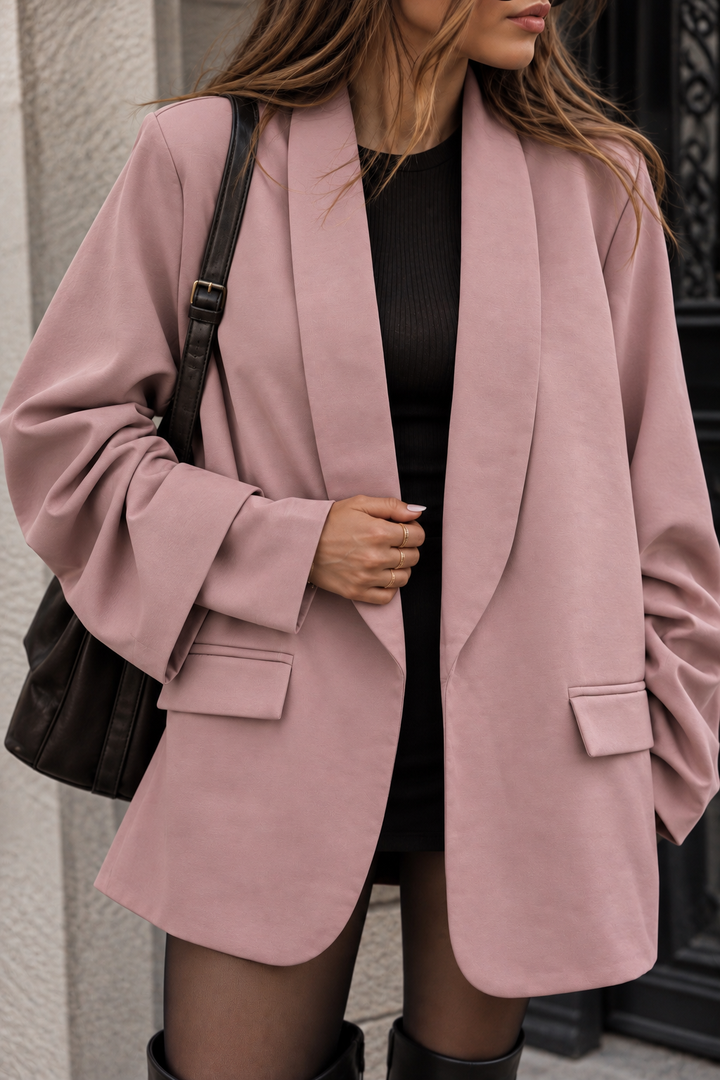 BASIC BLAZER mit Raffung - versch. Farben