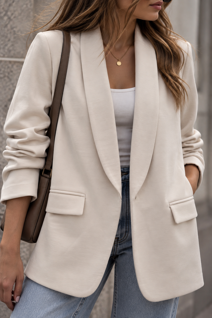 BASIC BLAZER mit Raffung - versch. Farben