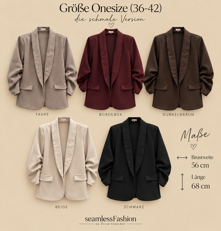 BASIC BLAZER mit Raffung - versch. Farben