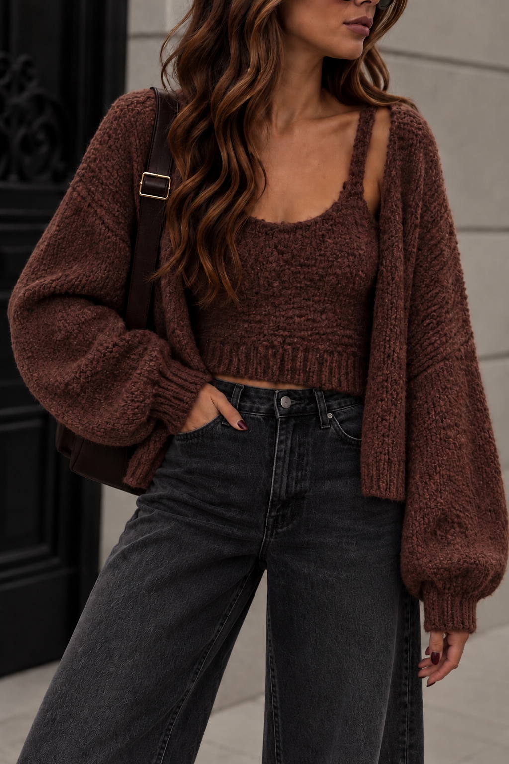 CARDIGAN mit Stricktop - versch. Farben