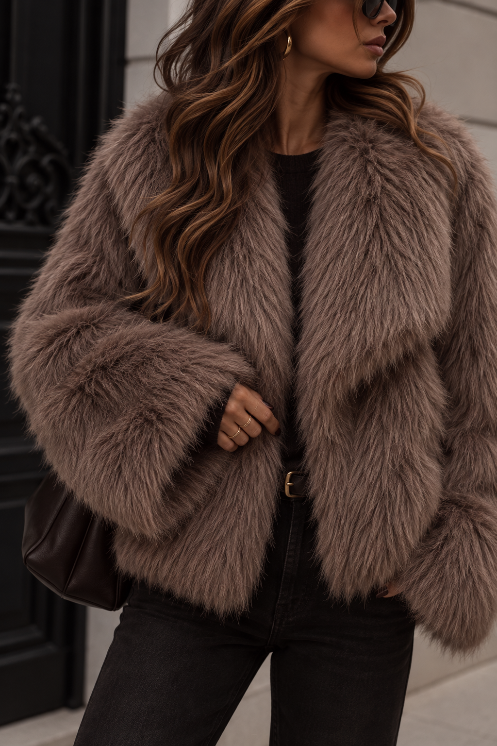 KUNSTFELL JACKE MELL - versch. Farben
