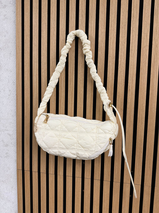 VERSTELLBARE CREAMY SCHULTERTASCHE - creme