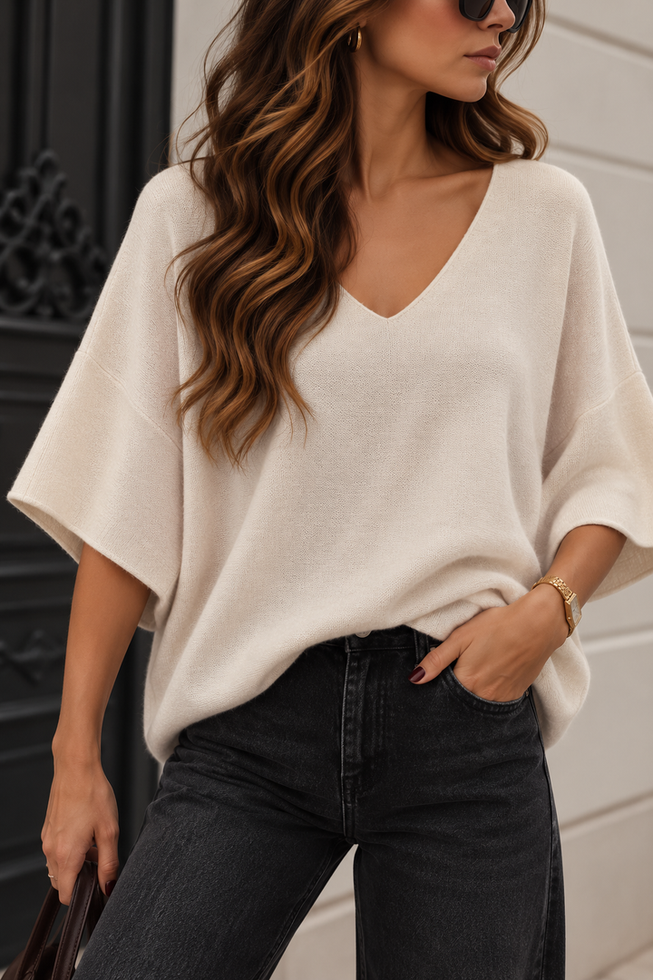 KURZARM STRICK T-SHIRT MELLA - versch. Farben