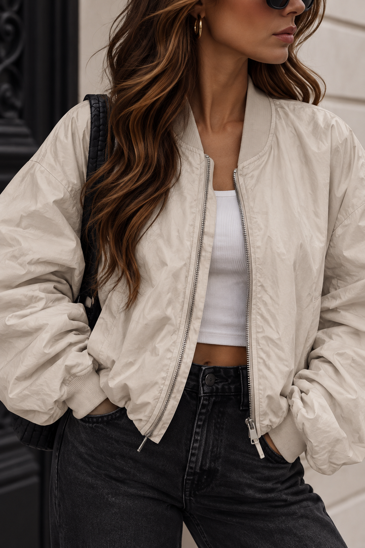 BOMBERJACKE ELLA - beige