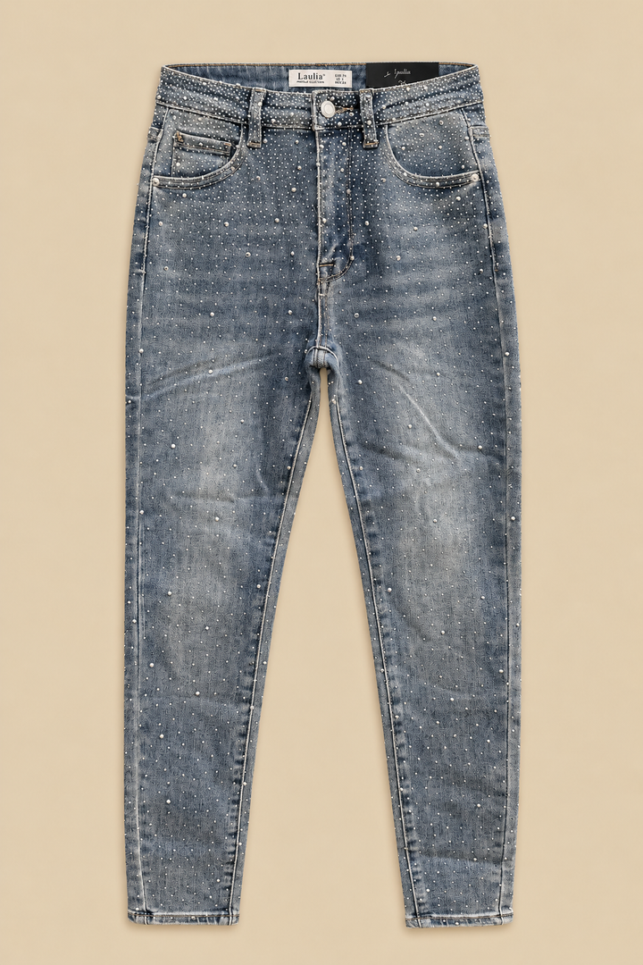 GLITZER SKINNY JEANS PATY