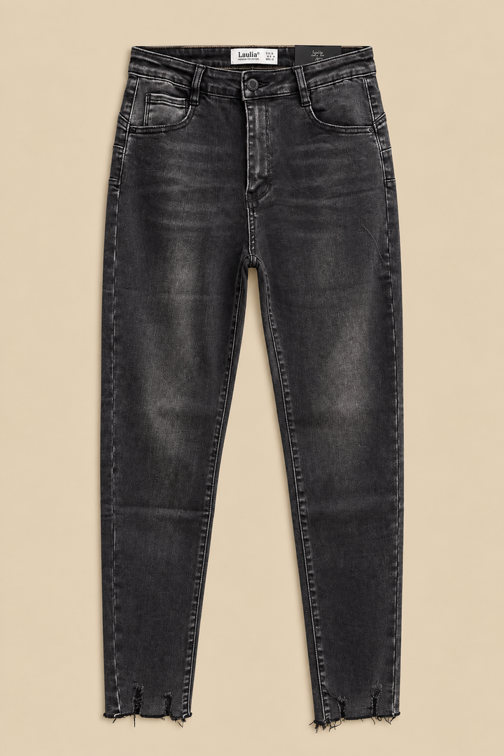 SKINNY JEANS BLACK WASHED INA  - schwarz