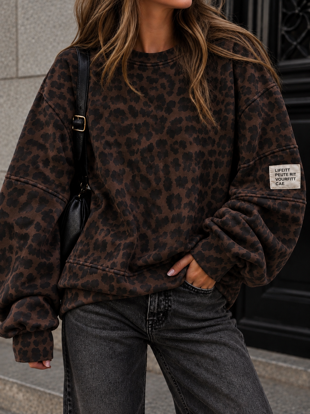 LEO SWEATSHIRT Life isn‘t perfect- Braun