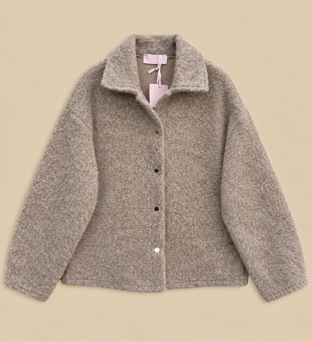 LOCKERES FILZ HEMD - Taupe