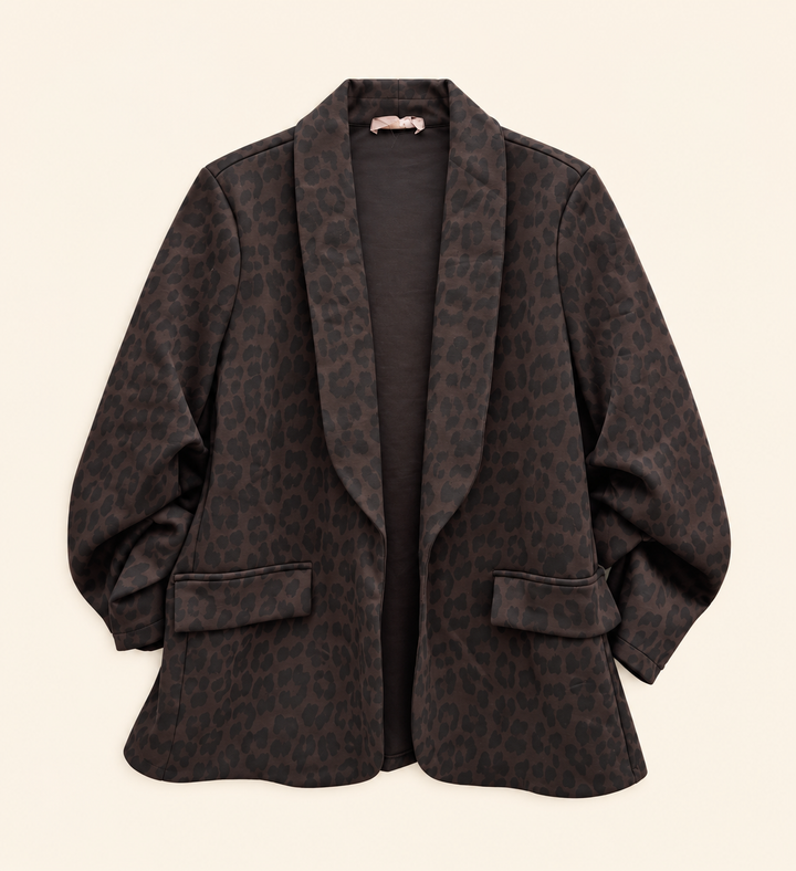 OVERSIZE LEO BLAZER mit Raffung - versch. Farben