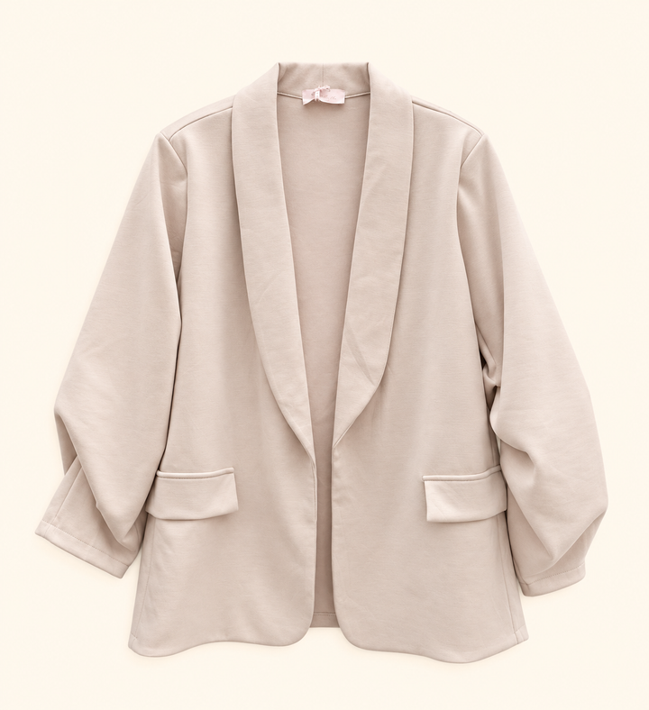 OVERSIZE CURVY BLAZER mit Raffung - versch. Farben