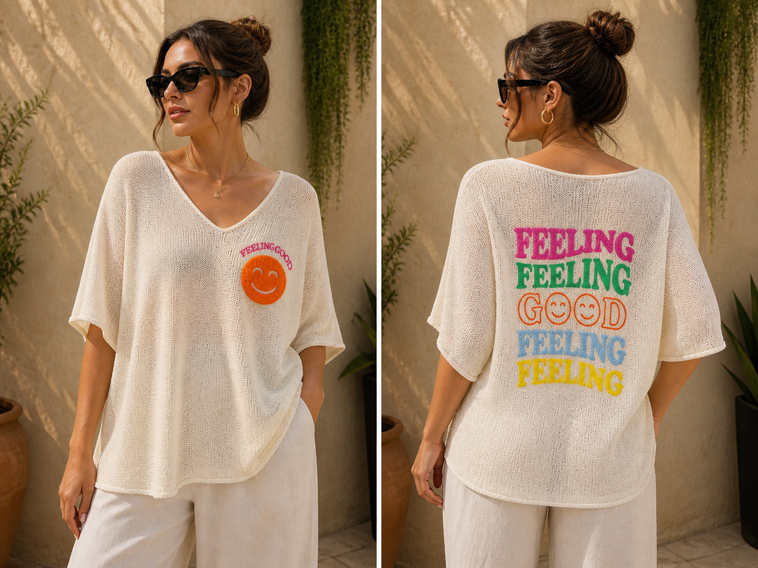 FEELING GOOD STRICKSHIRT - versch. Farben