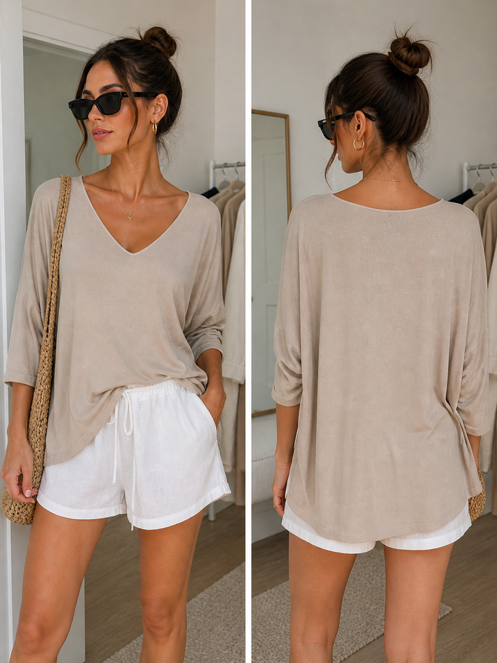 OVERSIZE VISKOSE BASIC PULLOVER - versch. Farben
