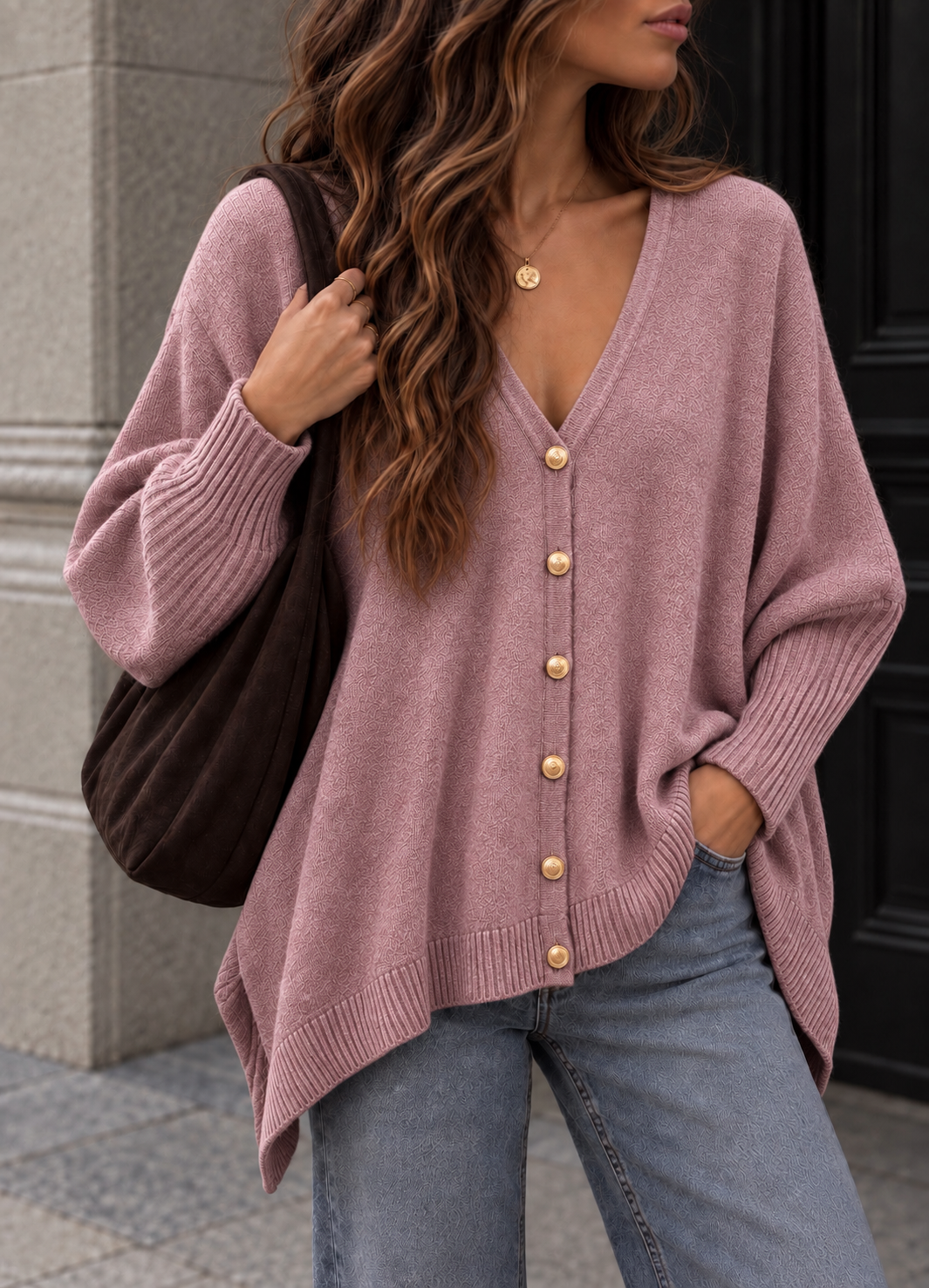 SOFT OVERSIZE STRICKJACKE MADRID - versch. Farben