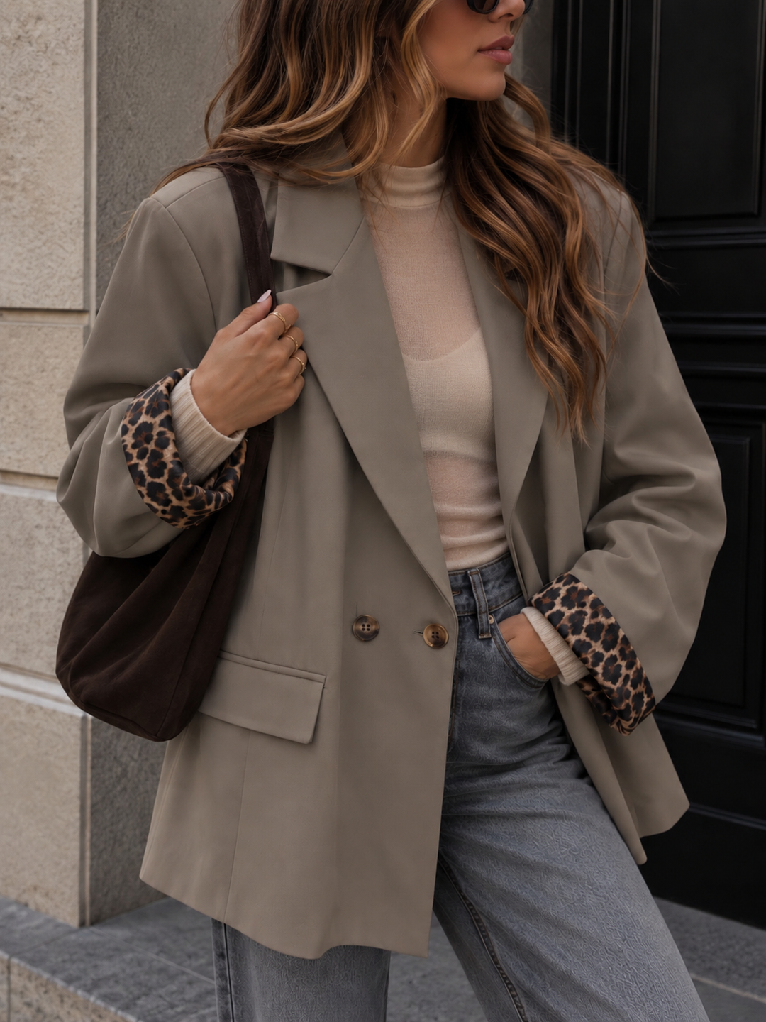 OVERSIZE BLAZER mit leo Details - versch. Farben