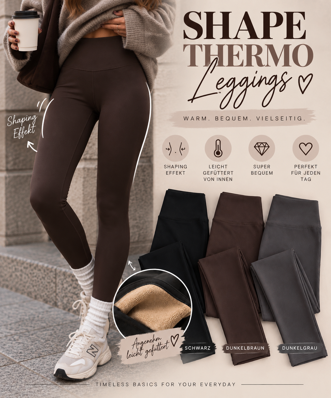 SHAPE THERMO LEGGINGS - versch. Farben.