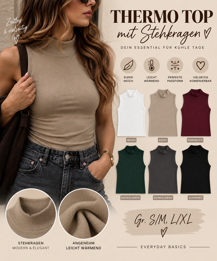 THERMO TOP mit Stehkragen - versch. Farben