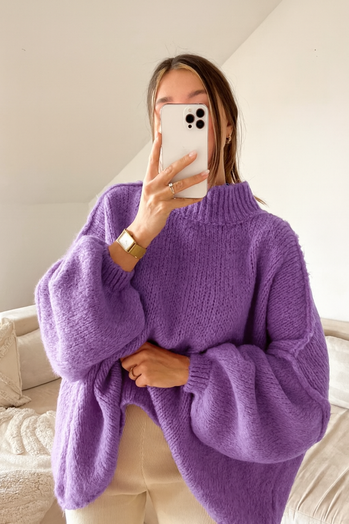 LANGER OVERSIZE STRICKPULLOVER MAIRA - versch. Farben
