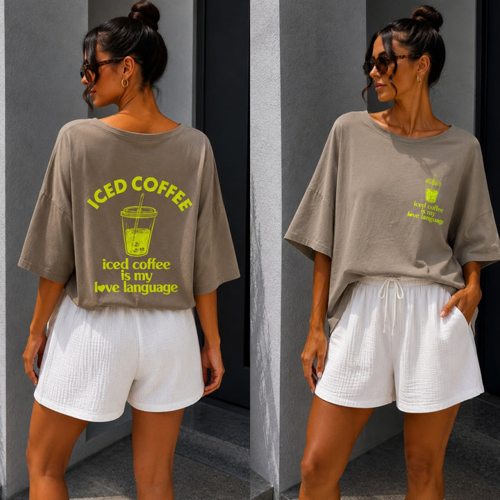 OVERSIZE T-SHIRT ICE COFFEE - versch. Farben