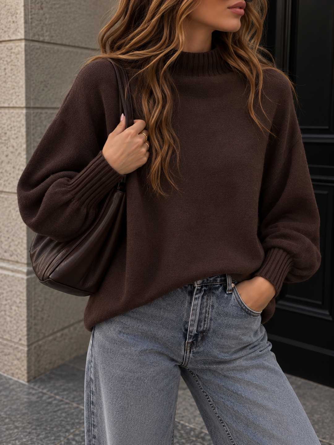 PULLOVER JACKY mit Stehkragen